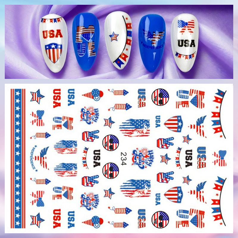 1Pcs 3D Independence Day USA F - огляд і ціна Nail Art France