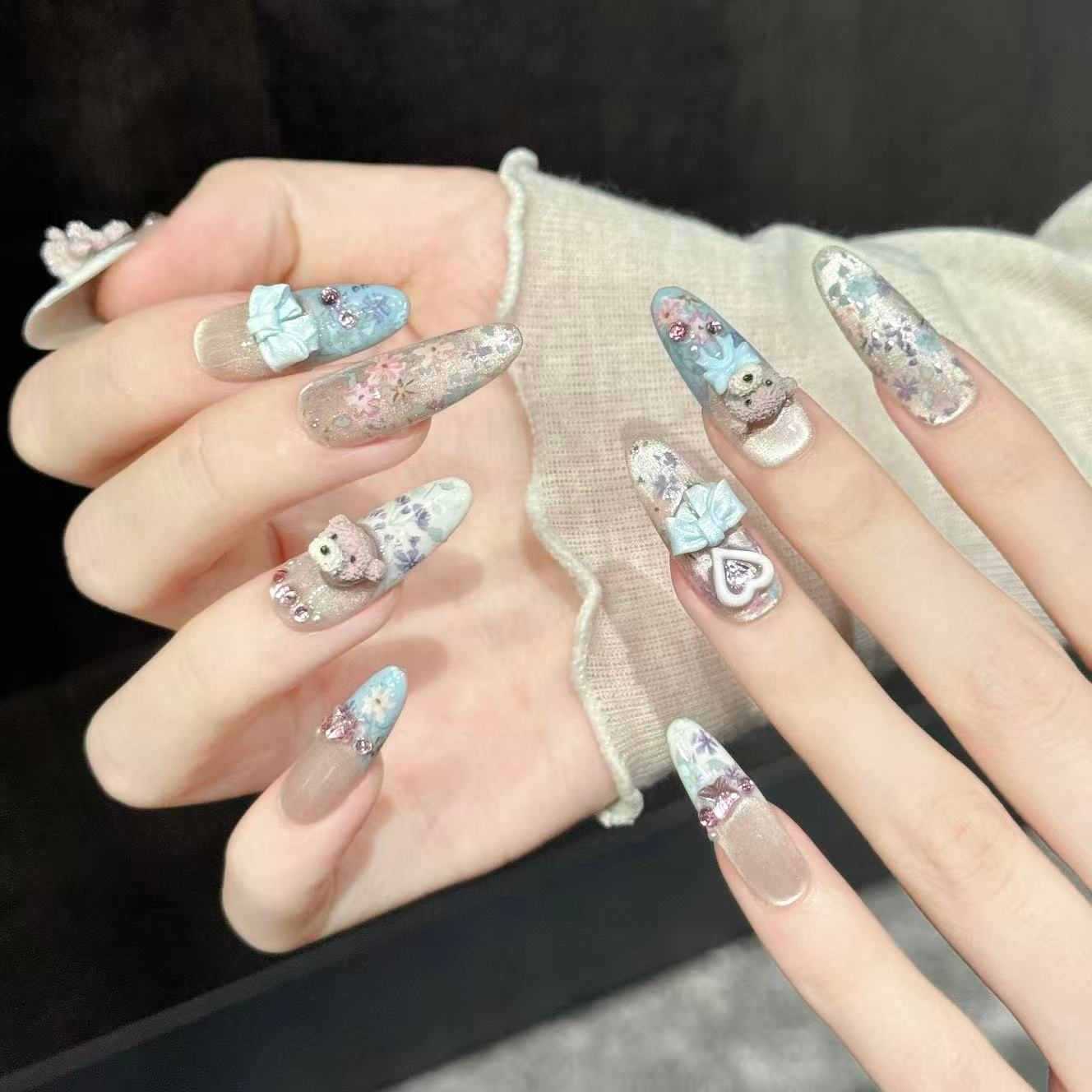 10Pcs Pure Hand-Pressed Oval N - огляд і ціна Nail Art Oval