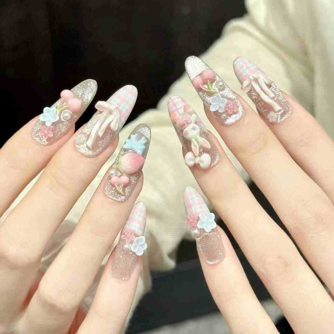 10Pcs Pure Hand-Pressed Oval N - огляд і ціна Nail Art Oval
