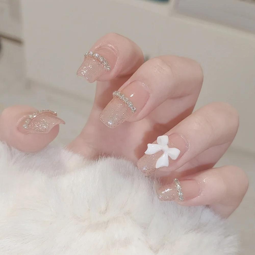 24Pcs Mid-length Ballet Fake N - огляд і ціна Nail Art Xs
