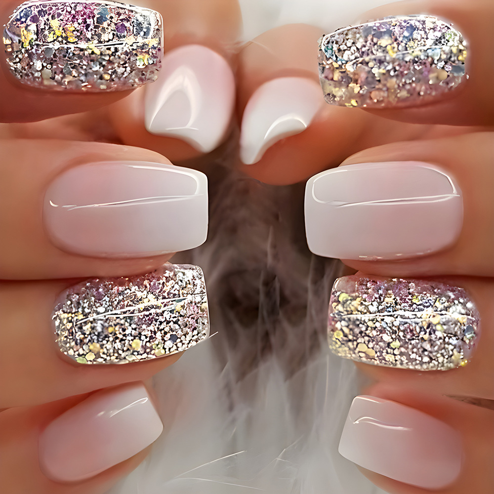 24Pcs Irregular French Fake Na - огляд і ціна Nail Art Simple