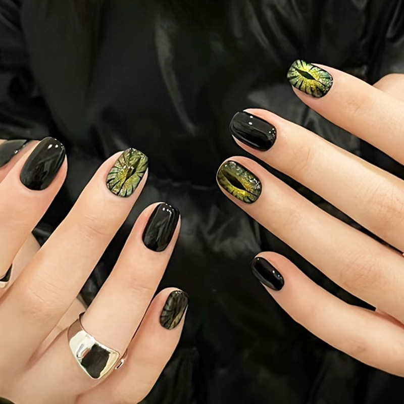 Short fake nails for women shi - огляд і ціна Nail Art Full Cat Eye