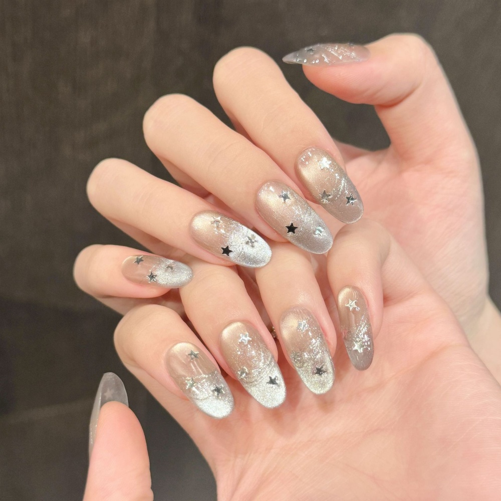 10pcs Cat's Eye Handmade Fake  - огляд і ціна Nail Art Oval
