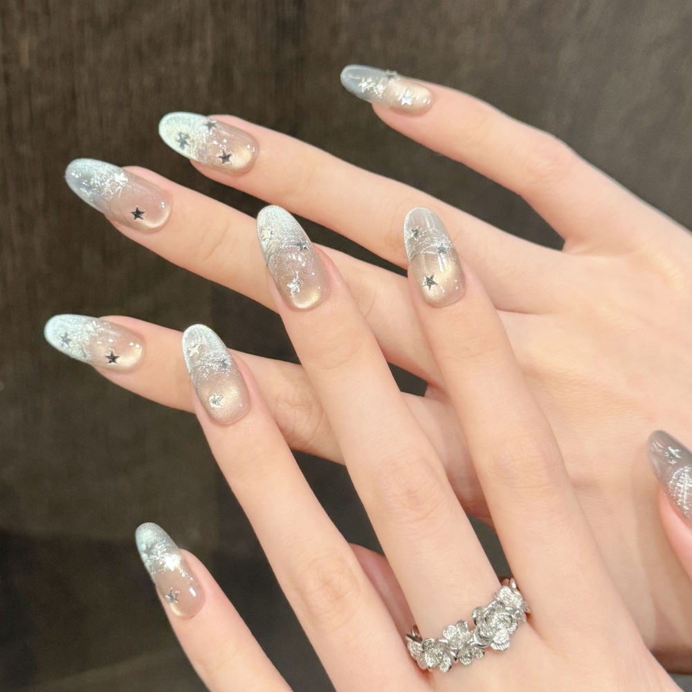 10pcs Cat's Eye Handmade Fake  - огляд і ціна Nail Art Oval
