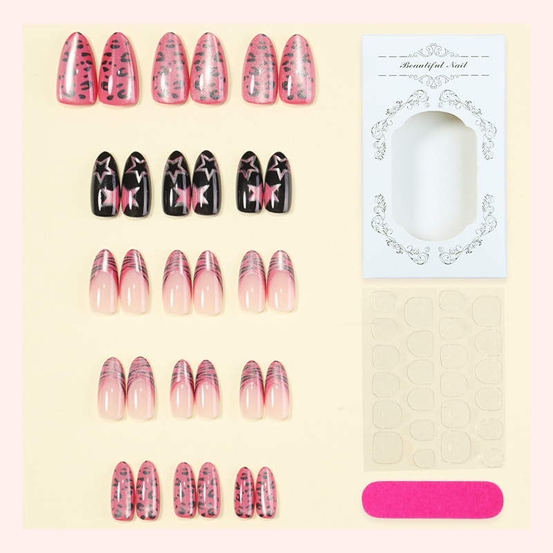 24pcs Lines and Stars Press on - огляд і ціна Nail Art Full Cat Eye