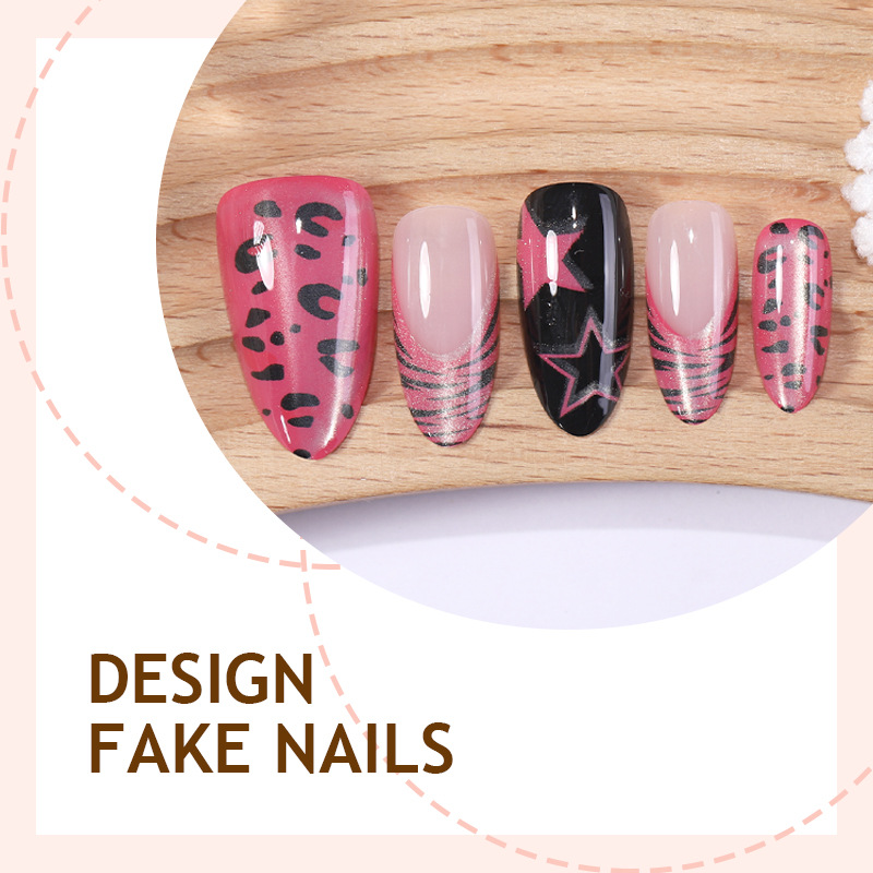 24pcs Lines and Stars Press on - огляд і ціна Nail Art Full Cat Eye
