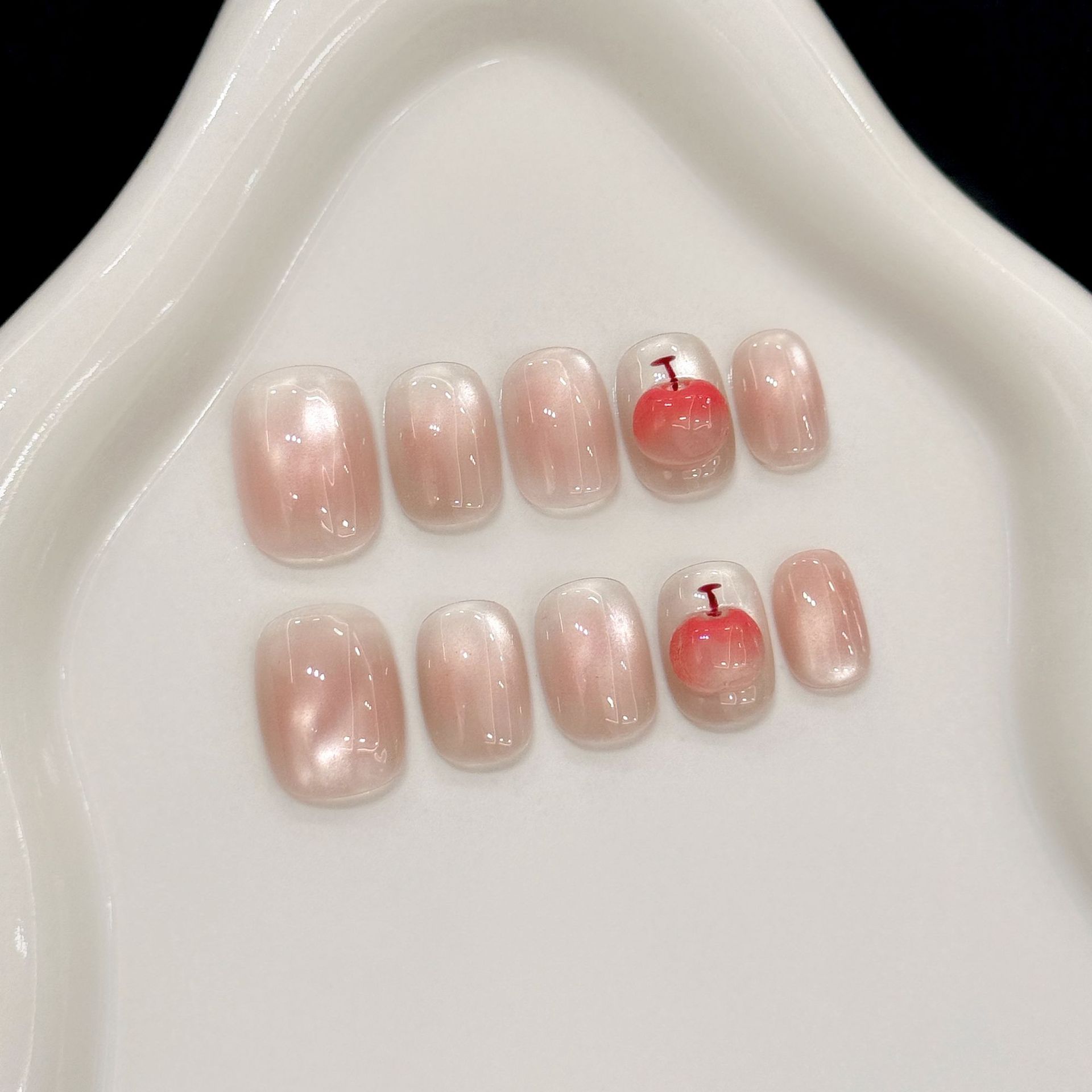 10pcs Handmade Press on Nails  - огляд і ціна Nail Art Cat Eye Simple
