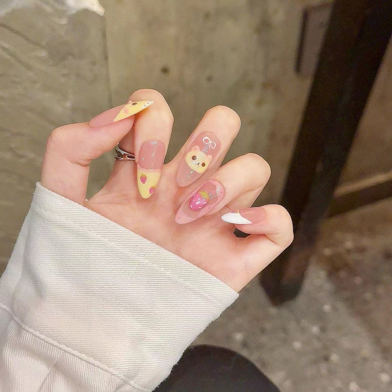 10pcs Pure Hand Pressed Medium - огляд і ціна Nail Art Oval