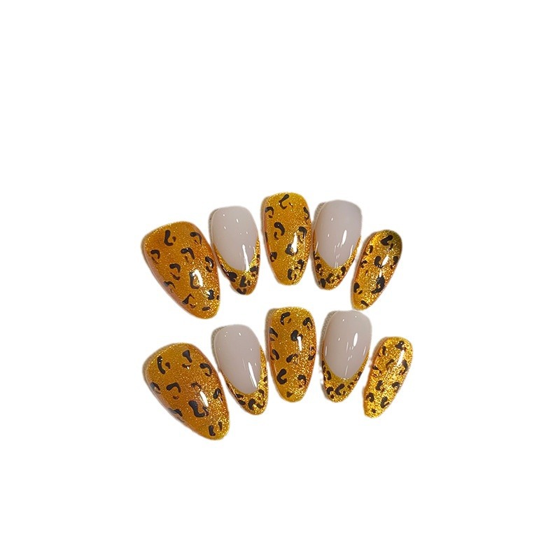 10pcs Handmade French Almond P - огляд і ціна Nail Art Full Cat Eye