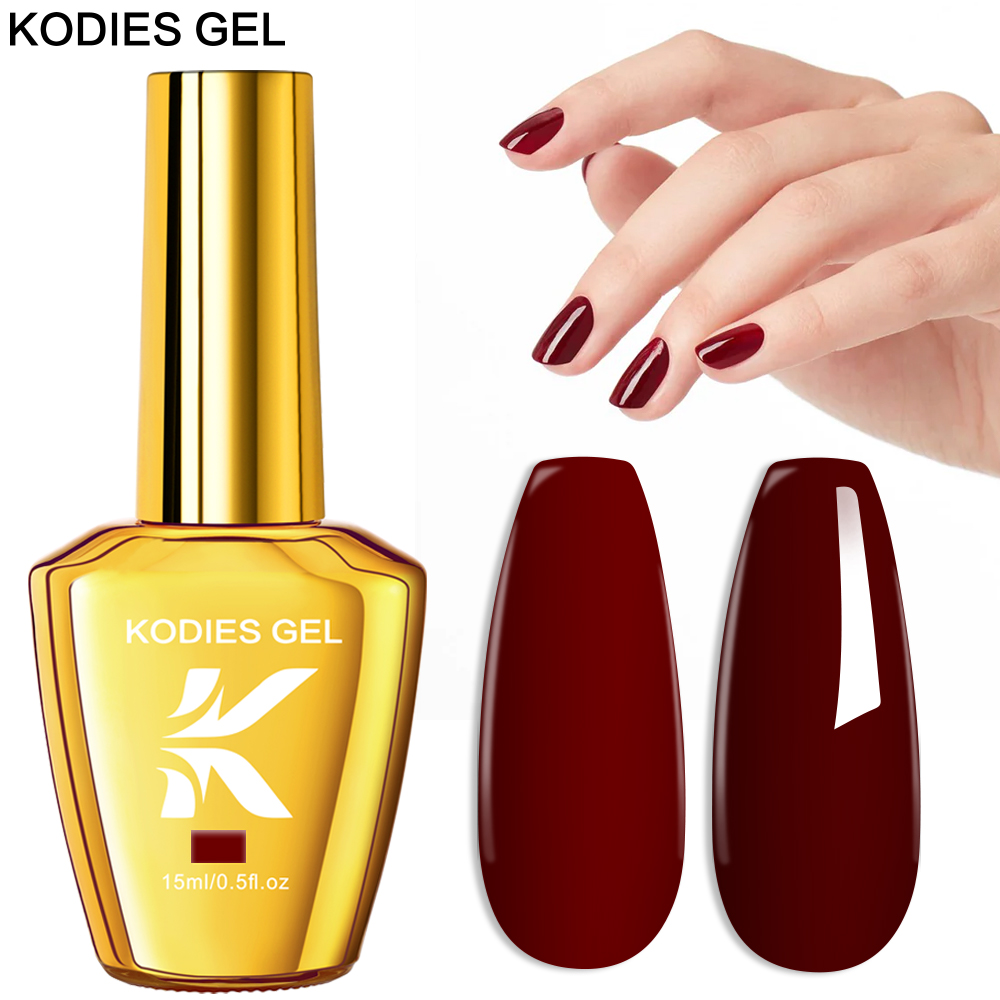 KODIES GEL Burgundy Red Gel Na - огляд і ціна Nail Art Burgundy