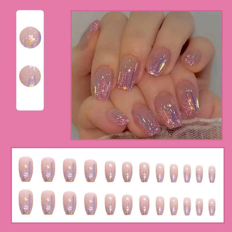 Short fake nails for women gir - огляд і ціна Nail Art Glitter