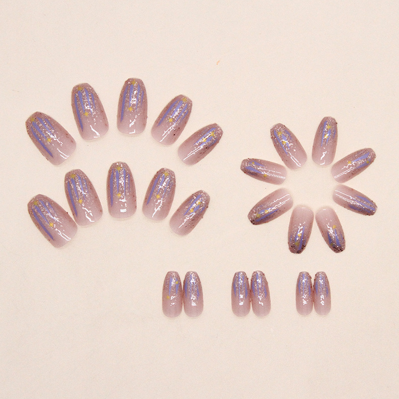 Short fake nails for women gir - огляд і ціна Nail Art Glitter