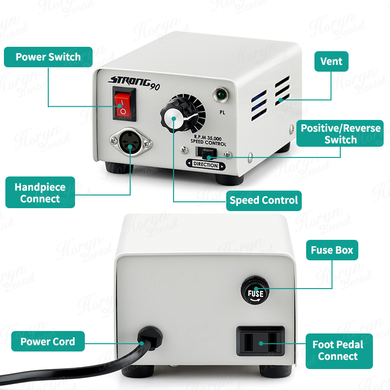 65W Strong 90 Micromotor 102L/ - огляд і ціна Nail Drill Machine