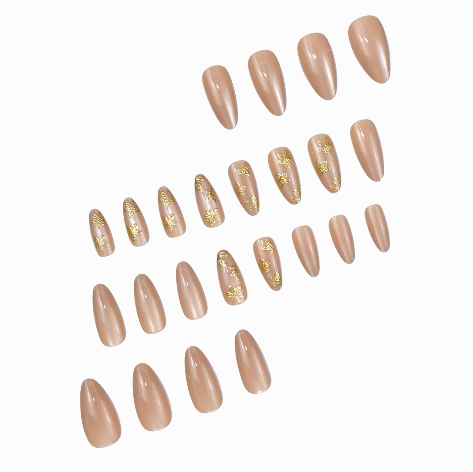 Cat Eye Almond Press on Nails  - огляд і ціна Nail Art Cat Eye Simple