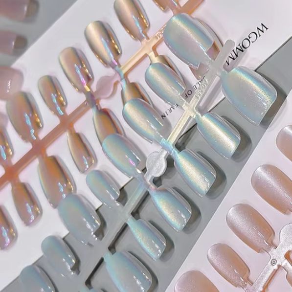 30Pcs Short Press On Nails Aur - огляд і ціна Nail Art Full Cat Eye
