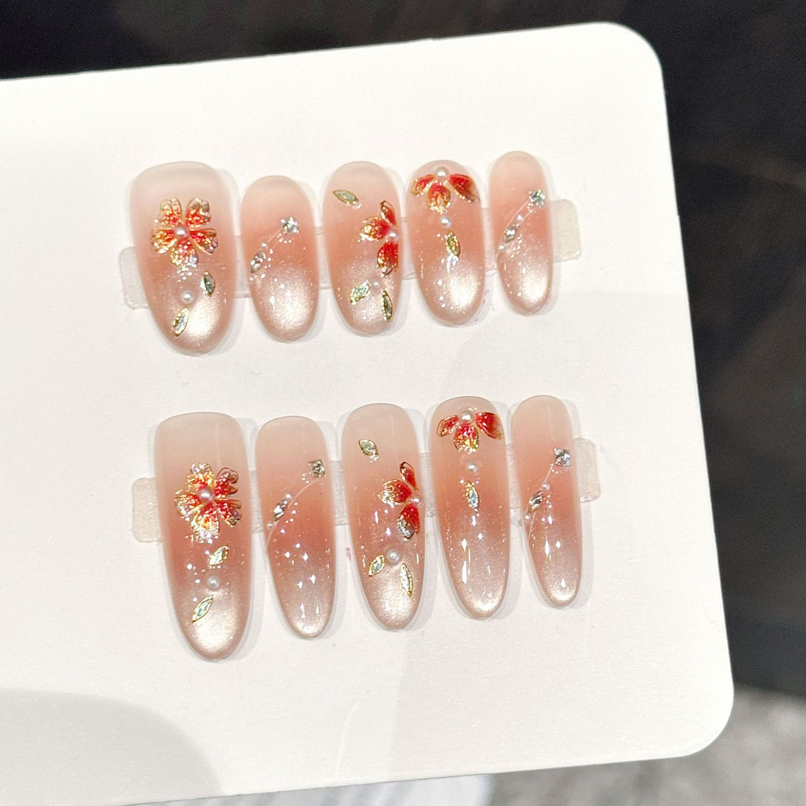 10pcs Handmade Fake Nails Pres - огляд і ціна Nail Art Oval