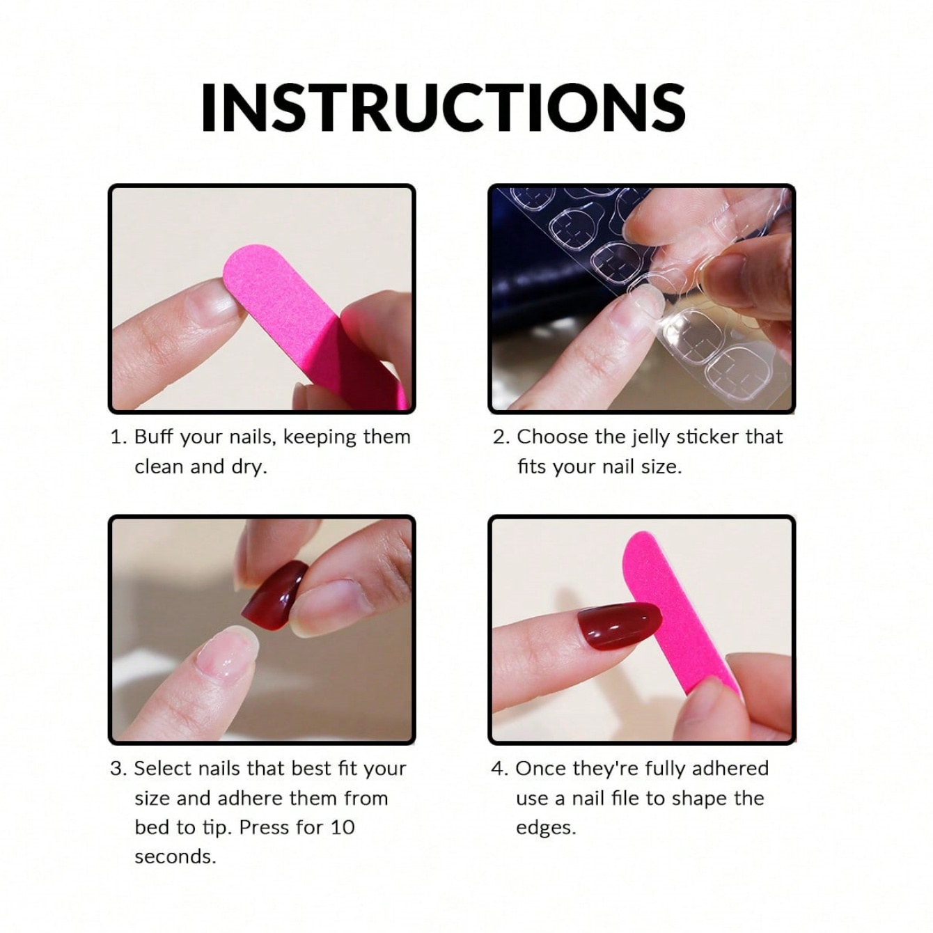 10pcs Pure Hand Pressed Short  - огляд і ціна Nail Art Glitter