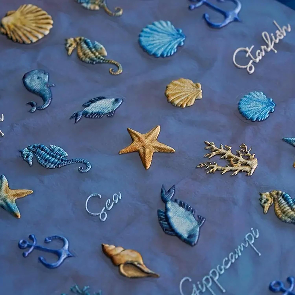 1pc Ocean Nail Art Stickers 5D - огляд і ціна Nail Art France